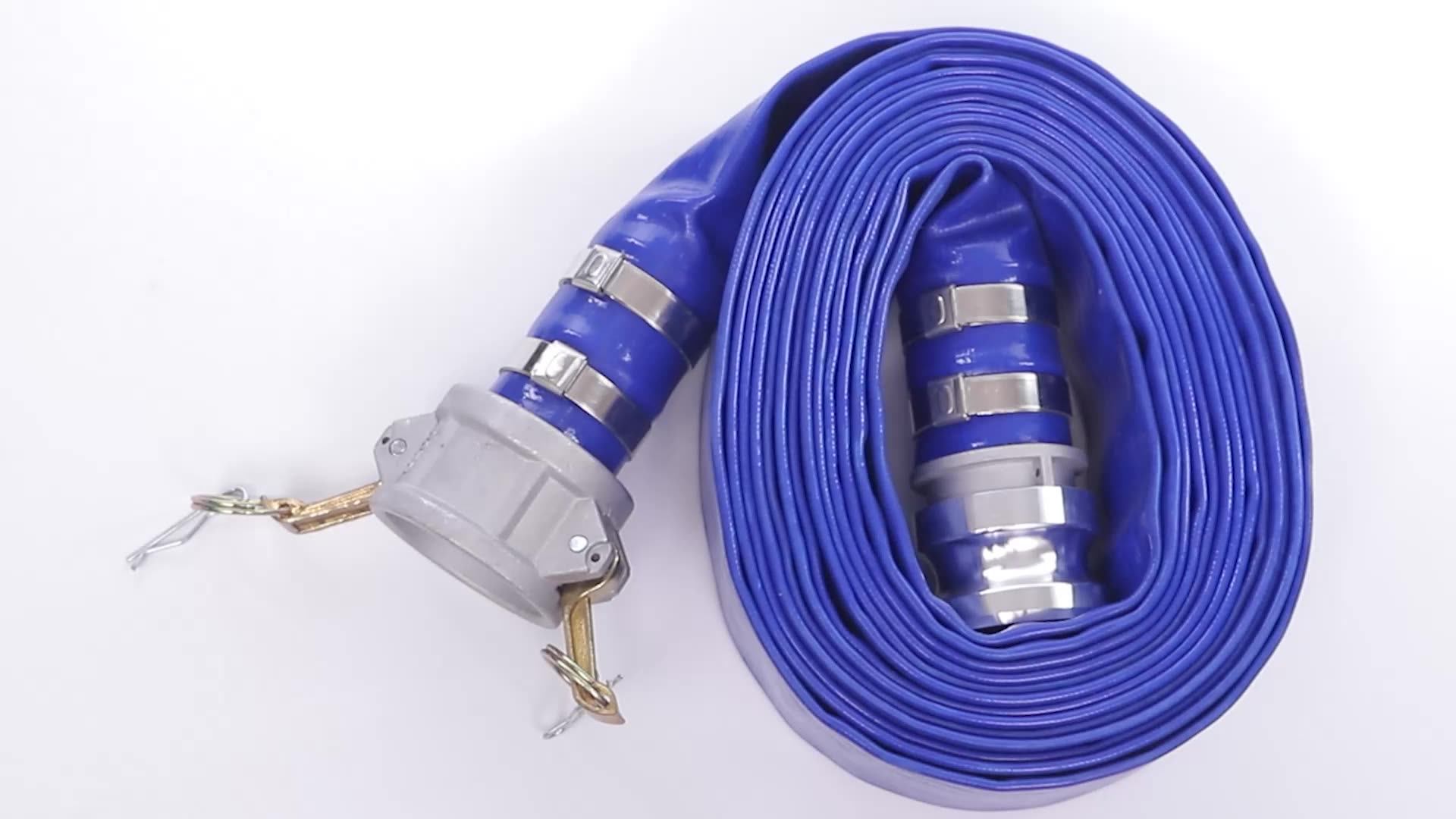 3in X 50ft Blue Pvc Backwash Hose Heavy Duty Discharge Hose Reinforced Pool Drain Hose For