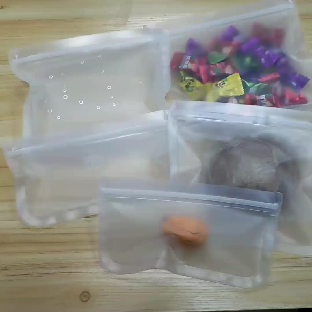 Reusable Peva Food Storage Bags Zip Seal Sandwich Snack Bag Peva