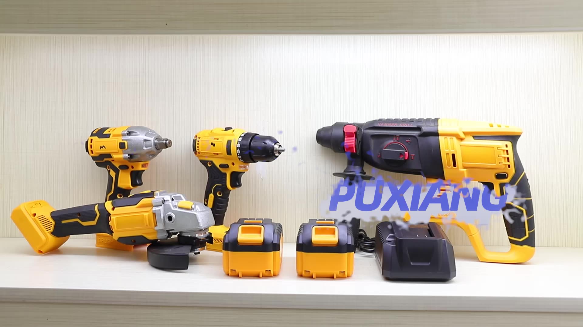 20v/36v Cordless Tool Set Combination Kits Angle Grinder Wrench Hammer