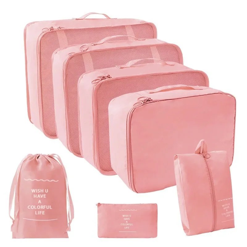 Travel Seven-piece Set Storage suit Clothes Quilt Underwear Multifunctional Portable Storage Bag Wash Makeup Storage Bag