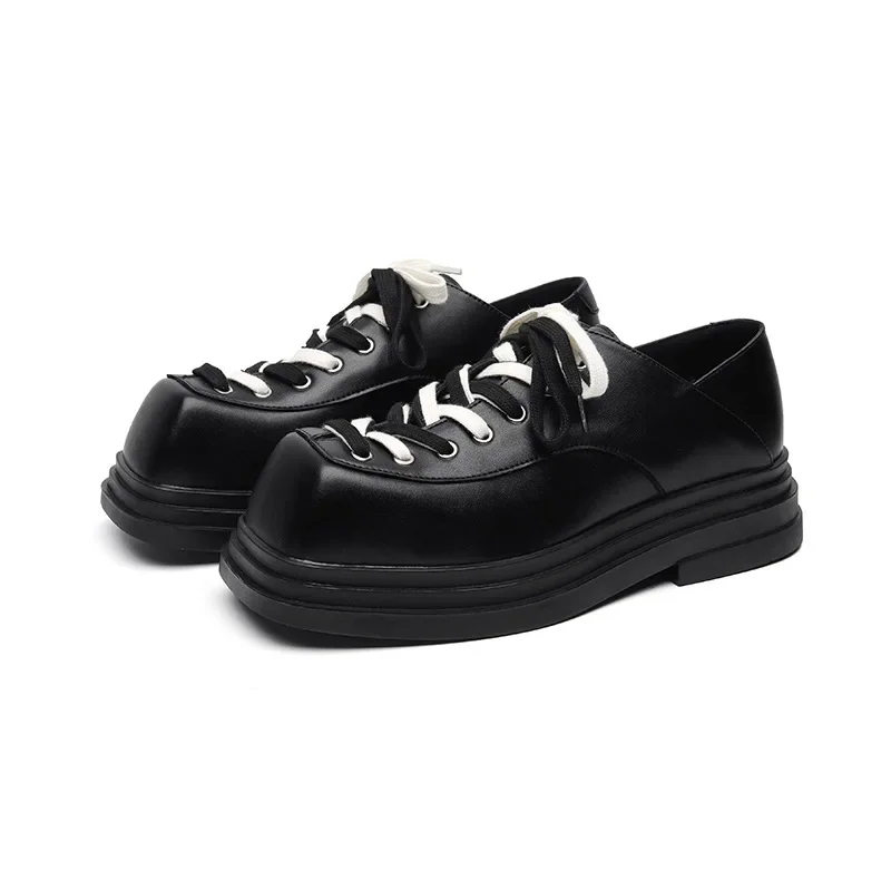 Fashionable trend shoes platform, summer shoelaces for leather shoes