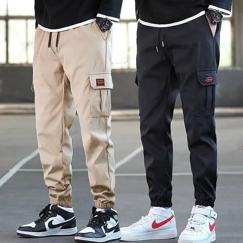 Men's Spring and Autumn Work Pants Leisure Long Pants Slim Fit Sports Pants Summer Student Hip-Hop Bootcut 2024 New