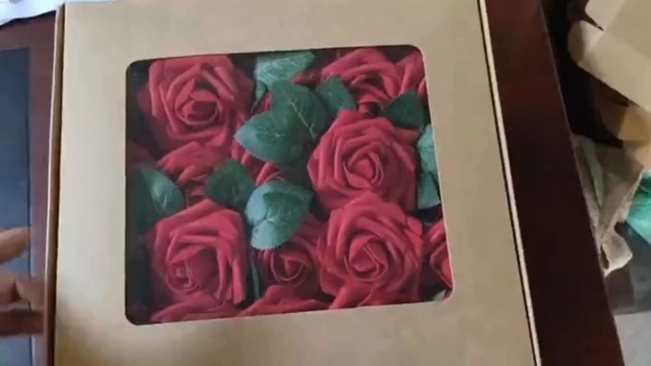 Hot 25pcs Gold Foam Roses Decorative Real Touch For Bridal Wedding