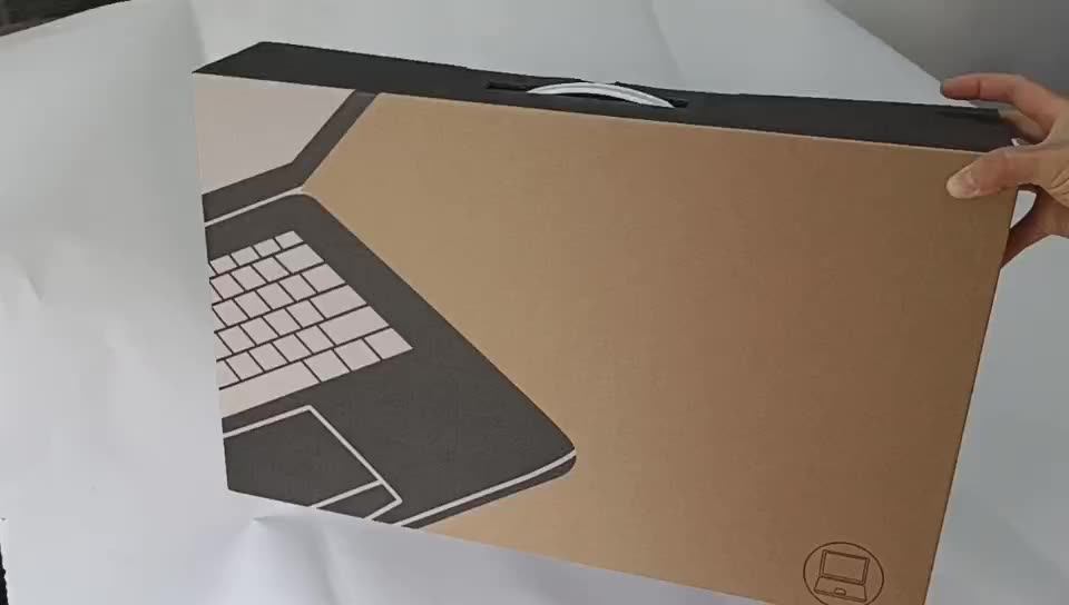 Custom 3 Layer Corrugated Cardboard Shipping Folding Laptop Packaging