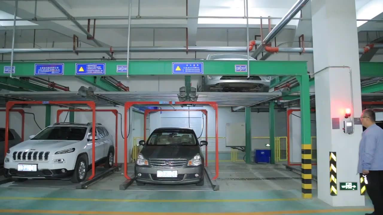 2 Nivel Coche Equipo De Elevación Para Supermercado Sótano Aparcamiento