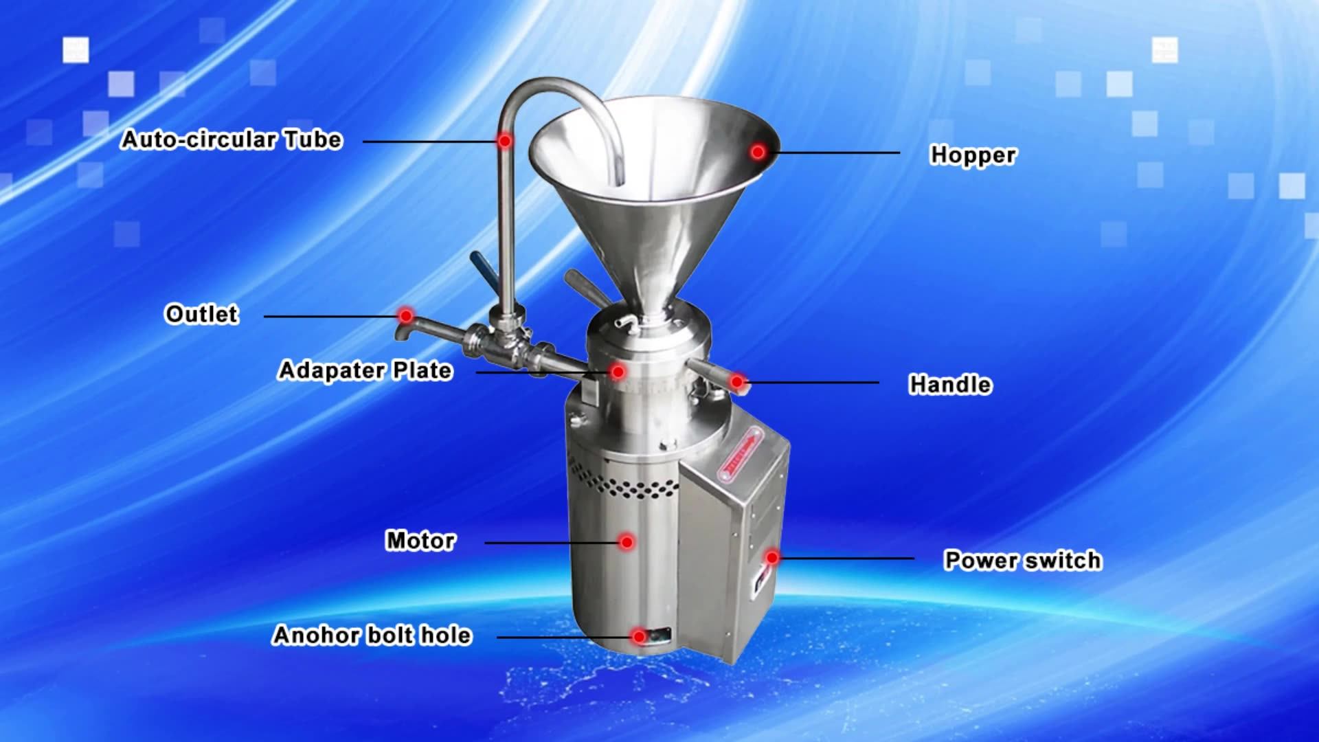 Food Colloid Mill Almond Peanut Butter Grinder Vertical Colloid Mill