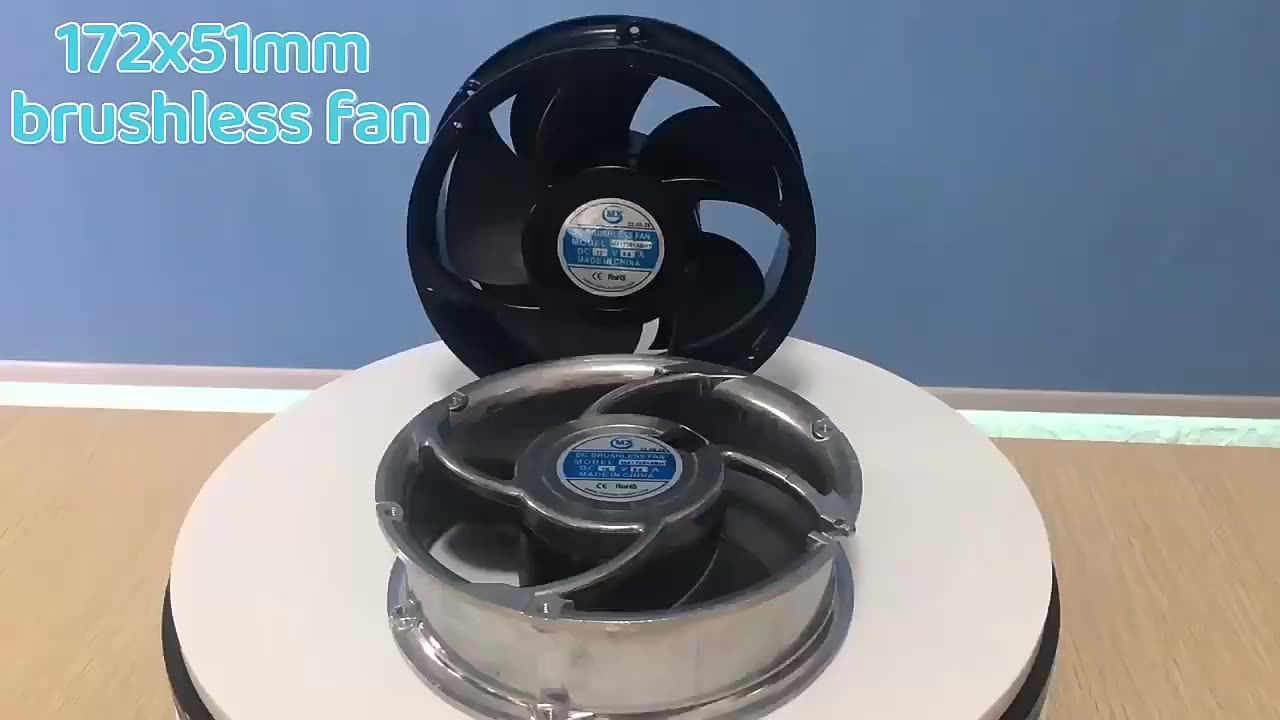 Brushless Dc Radial Exhaust Box Fan 172x51mm 24v Dc Diagonal Fan Type