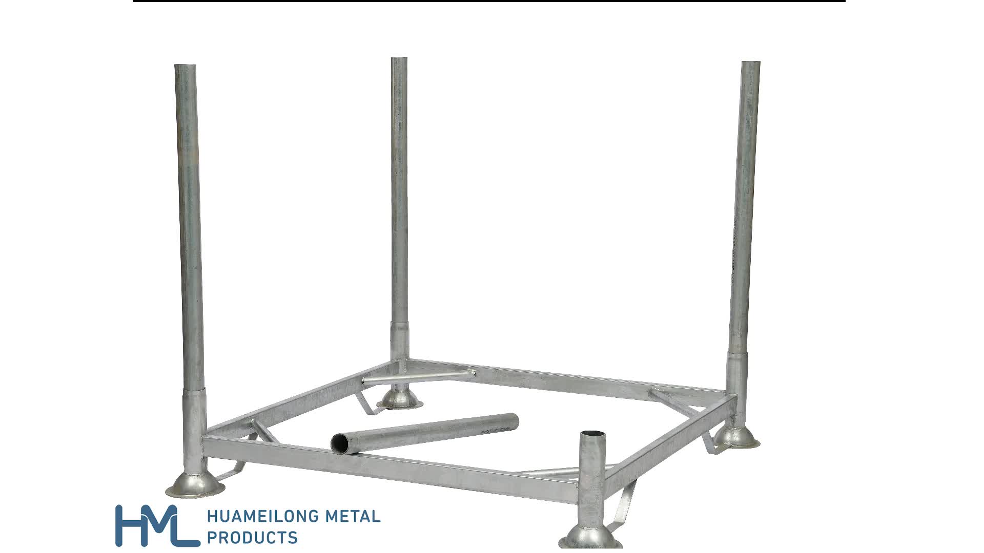 Customized Heavy Duty Galvanized Storage Stacking Big Bag Steel Pipe