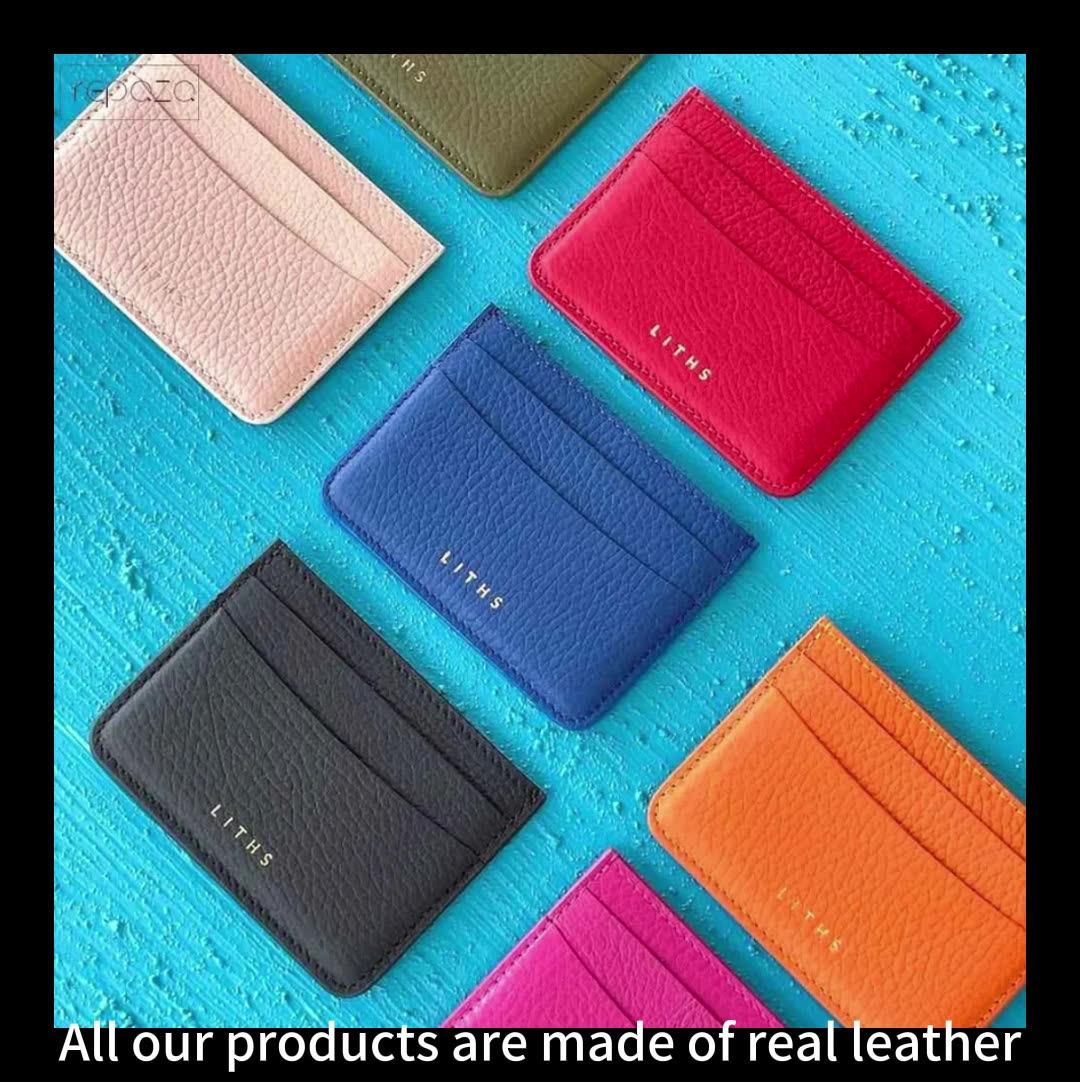 Sanchuan Custom Logo Slim Leather Card Holder Premium Pu Leather