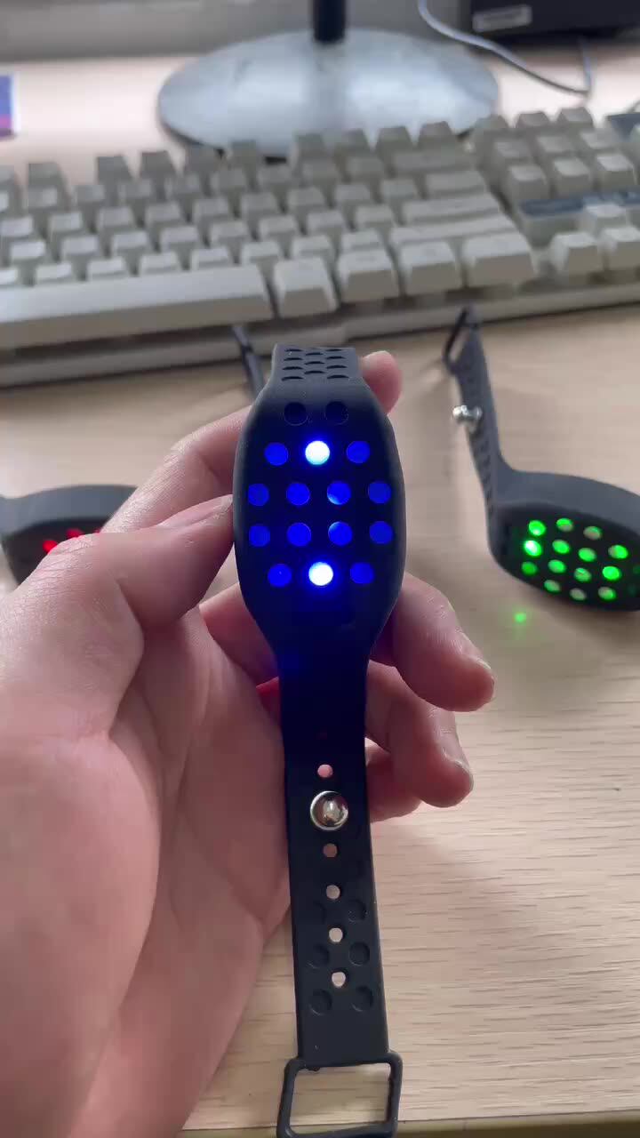 게임기 스마트 시스템 RFID 팔찌, 실리콘 손목밴드 타이머 출입 통제 LED 라이트 포함
