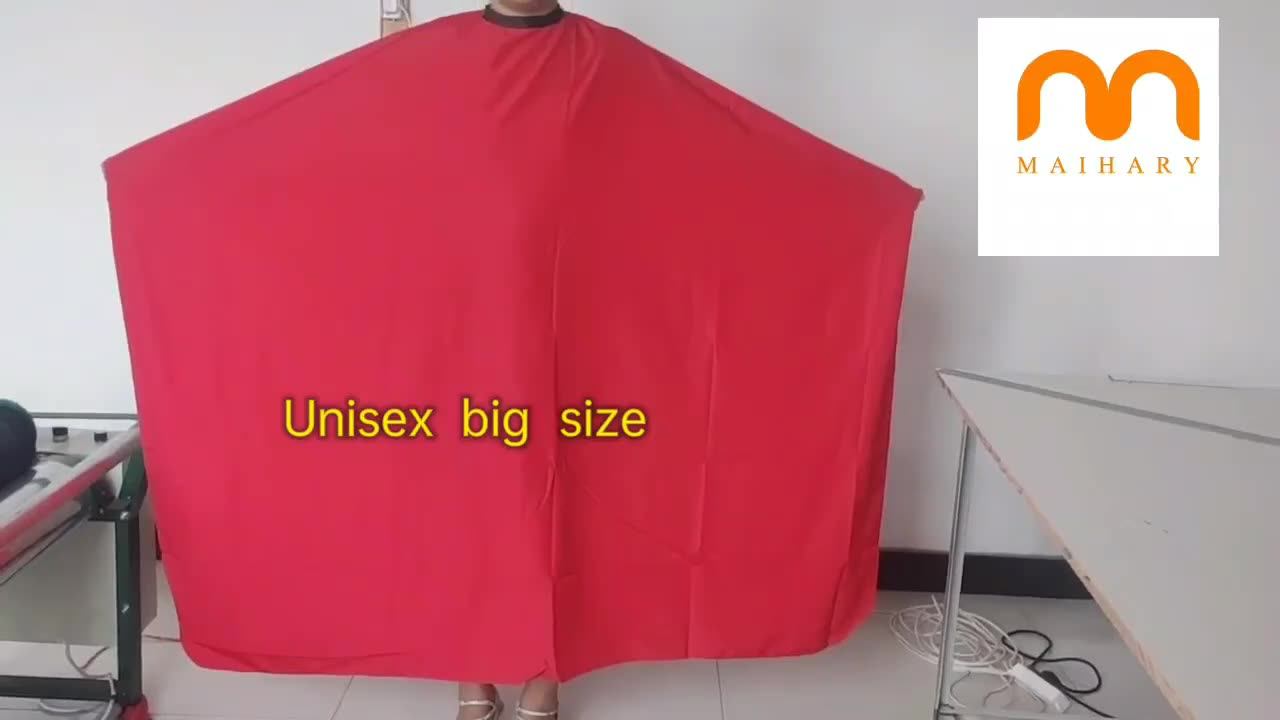 Custom Logo Polyester Hair Salon Makeup Haircut Gown Barber Hairdresser