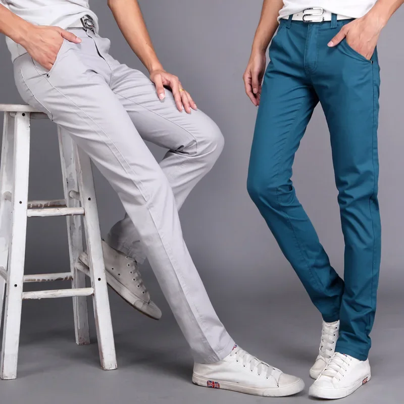 Men's colored summer trousers