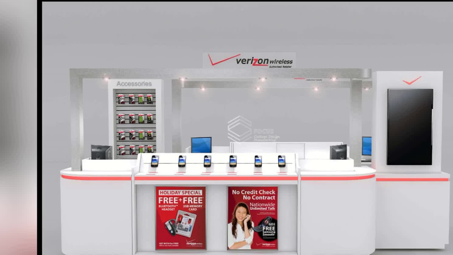 Wooden Mobile Phone Shop Display Counter Laminate Showroom Display