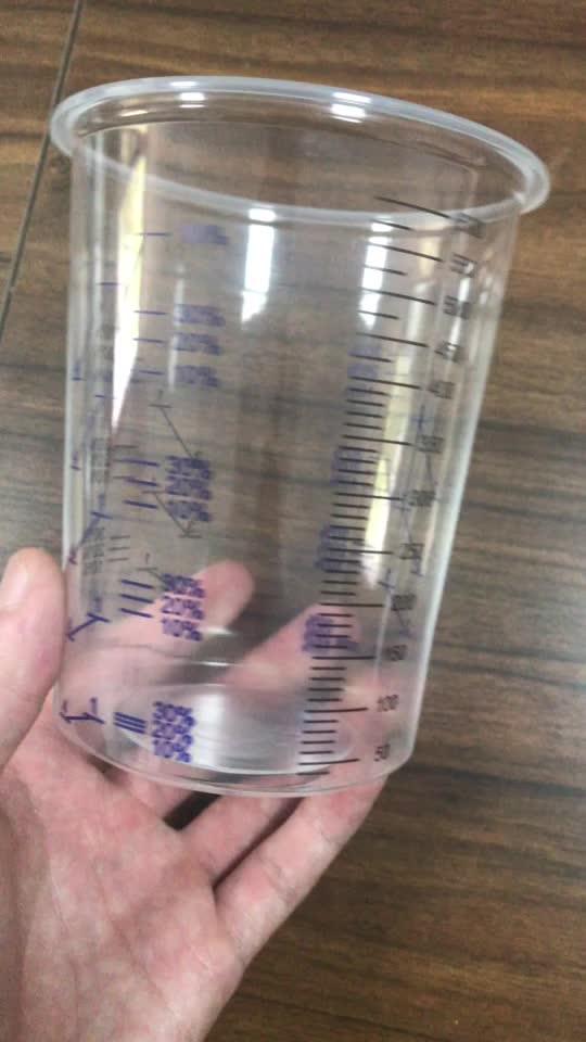 Large Plastic Mixing Paint Cup Paint Solvent With Position Scale
