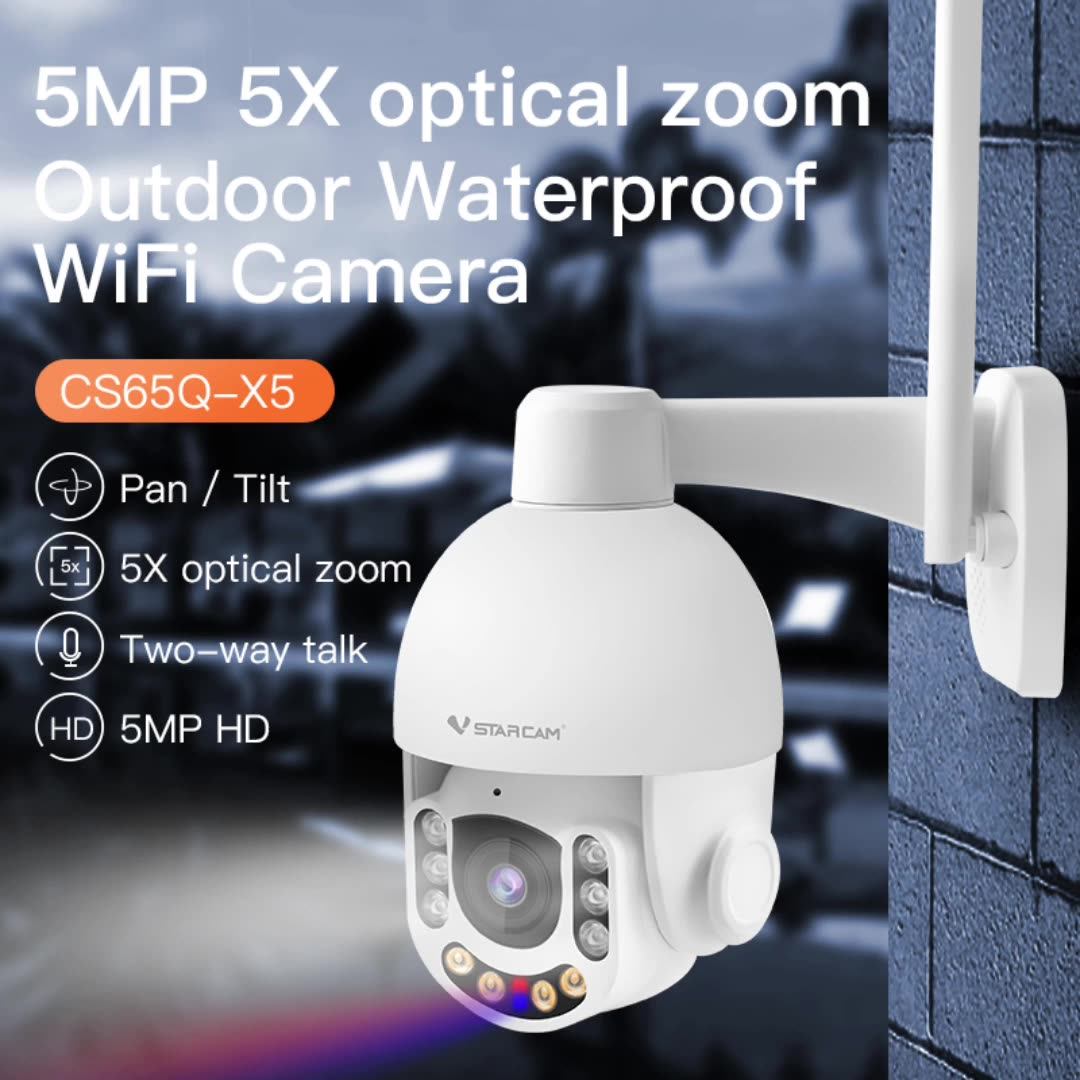 Vstarcam CS65Q-X5 5MP PTZ Camera Outdoor Security Night Vision