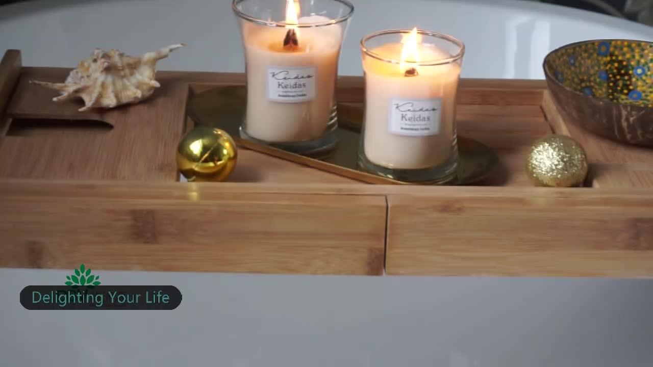 Natural Crossed Wood Core Candle Wick With Sustainer Tab Candle Wick