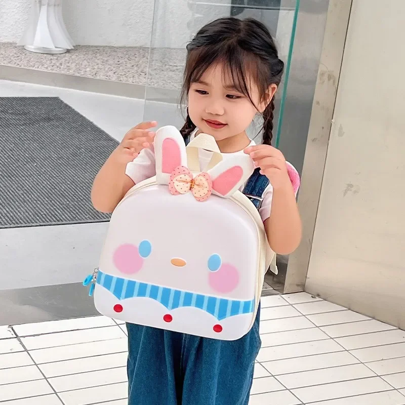 New track children's school bag 2024 new fashion cartoon rabbit kindergarten light children's shoulder bag