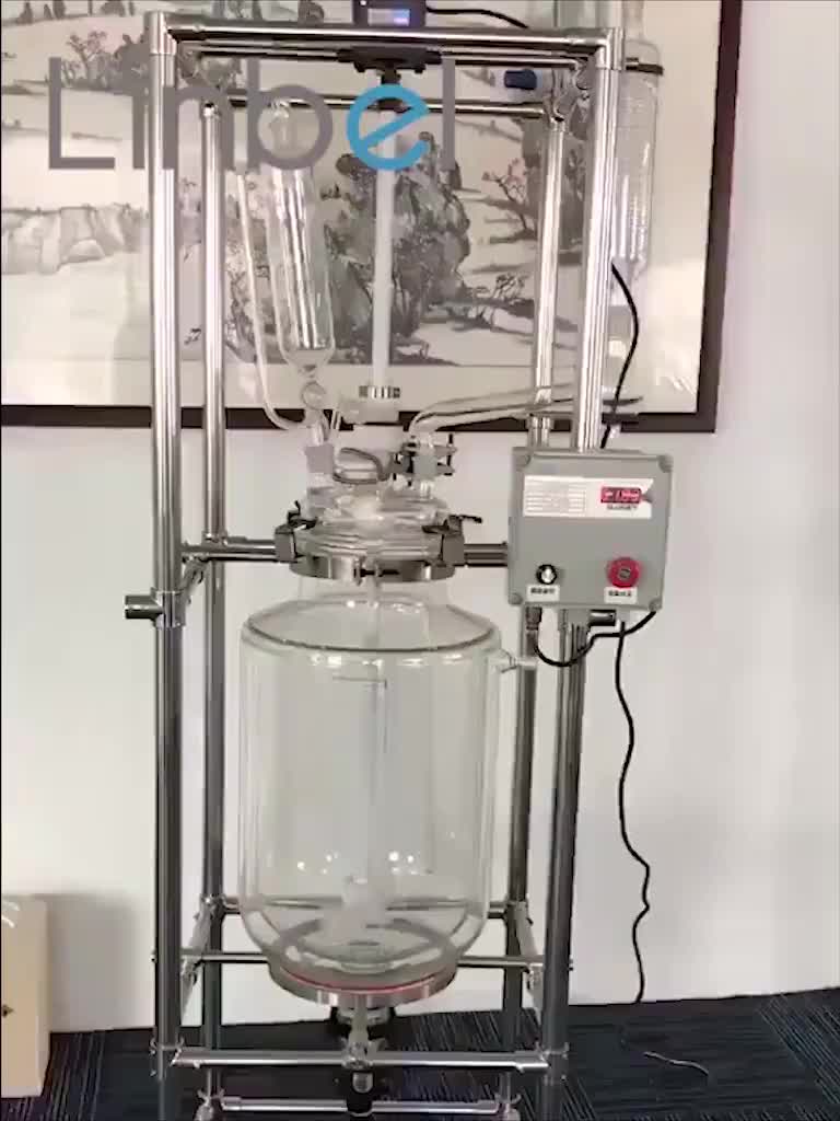 Automatic Lab Vacuum Pharmaceutical Jacketed Glass Chemical Reactor For