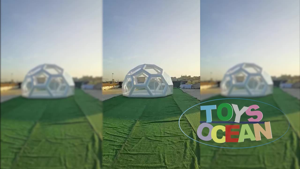 2022 New Design Inflatable Led Clear Tent Outdoor Camping Dome Tent