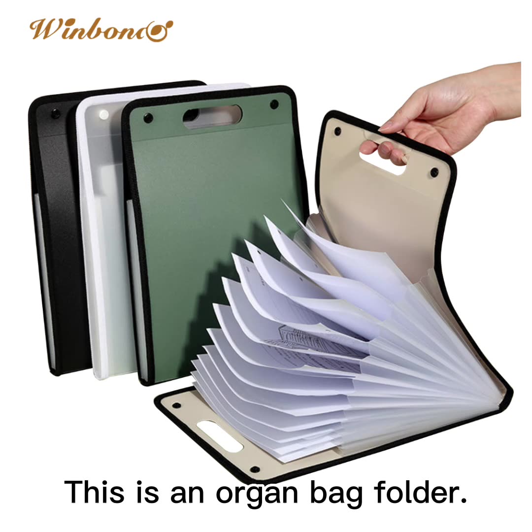 Handheld Multi Pockets Document File Test Paper Bag A4 Vertical Hanging ...