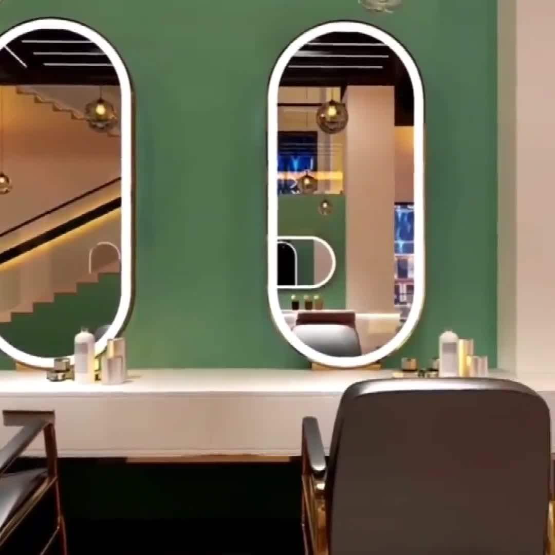 Barber Station Led Backlit Bathroom Mirrors,Cheap Barber Shop Mirrors