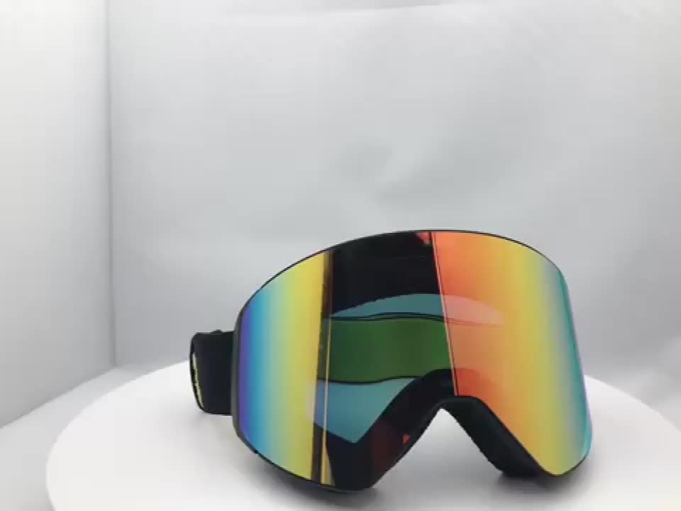 Custom Logo Snow Goggle Frameless Skiing Goggles Double Layers Winter Safety Snow