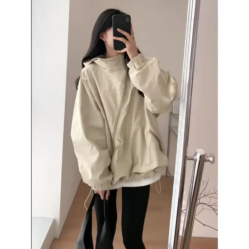 Осенняя куртка с капюшоном, весенний базовый костюм для отдыха, стиль Chanel, коллекция 2023 года, оверсайз