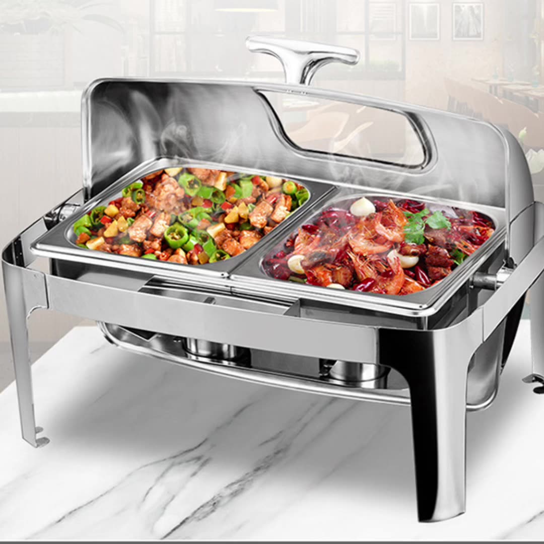 Luxury Stainless Steel Chafing Dishes Buffet Server Dishes Silver Food