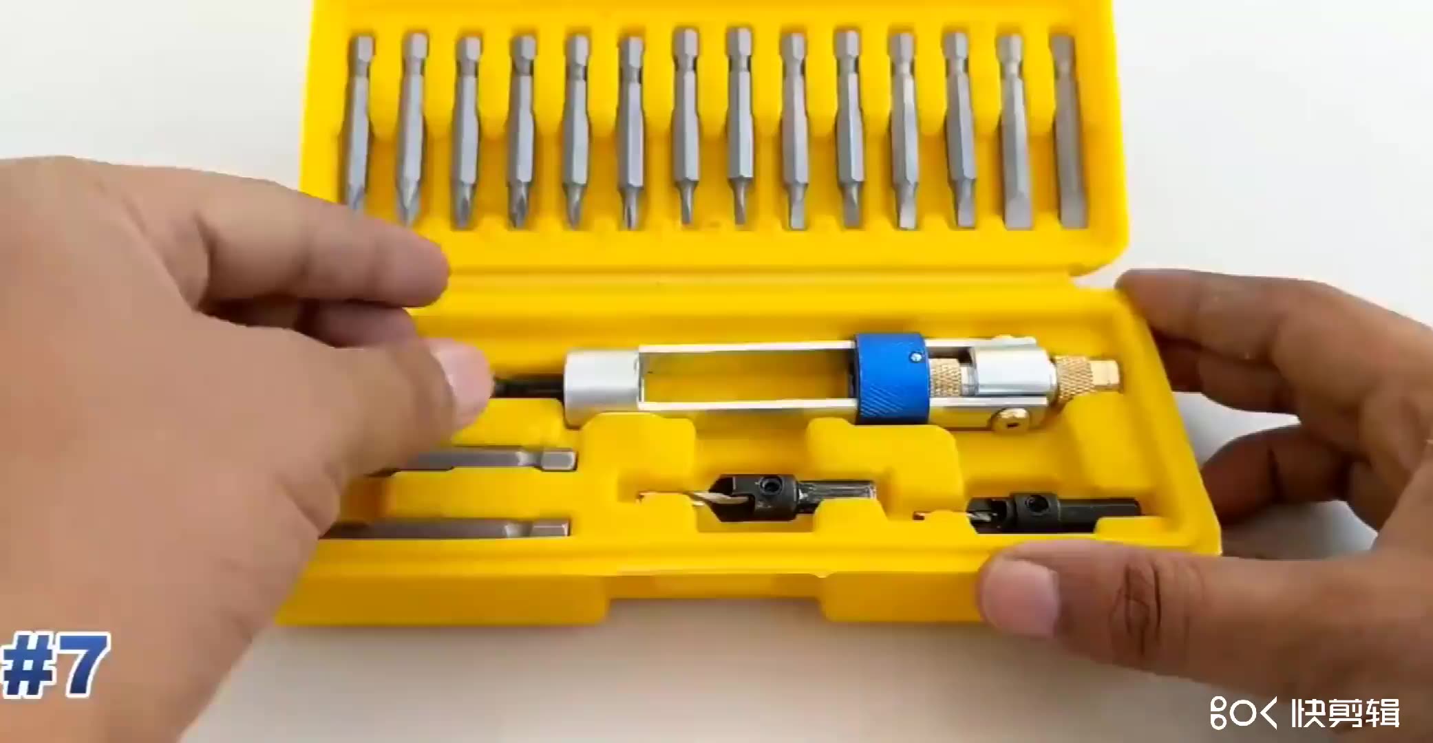 20pc Swivel Head Half Time Drill Driver Tools Quick Change Countersink