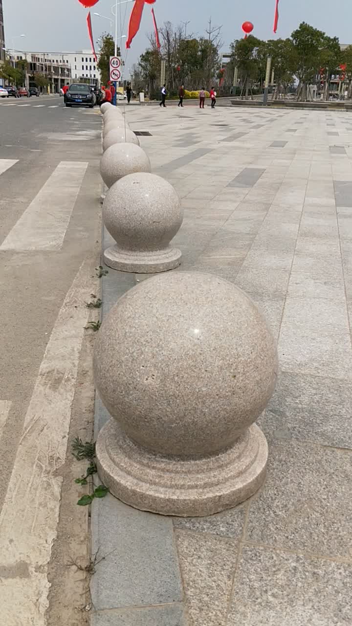 Outdoor Polished Car Stop Parking Barriers Granite Landscaping Stone