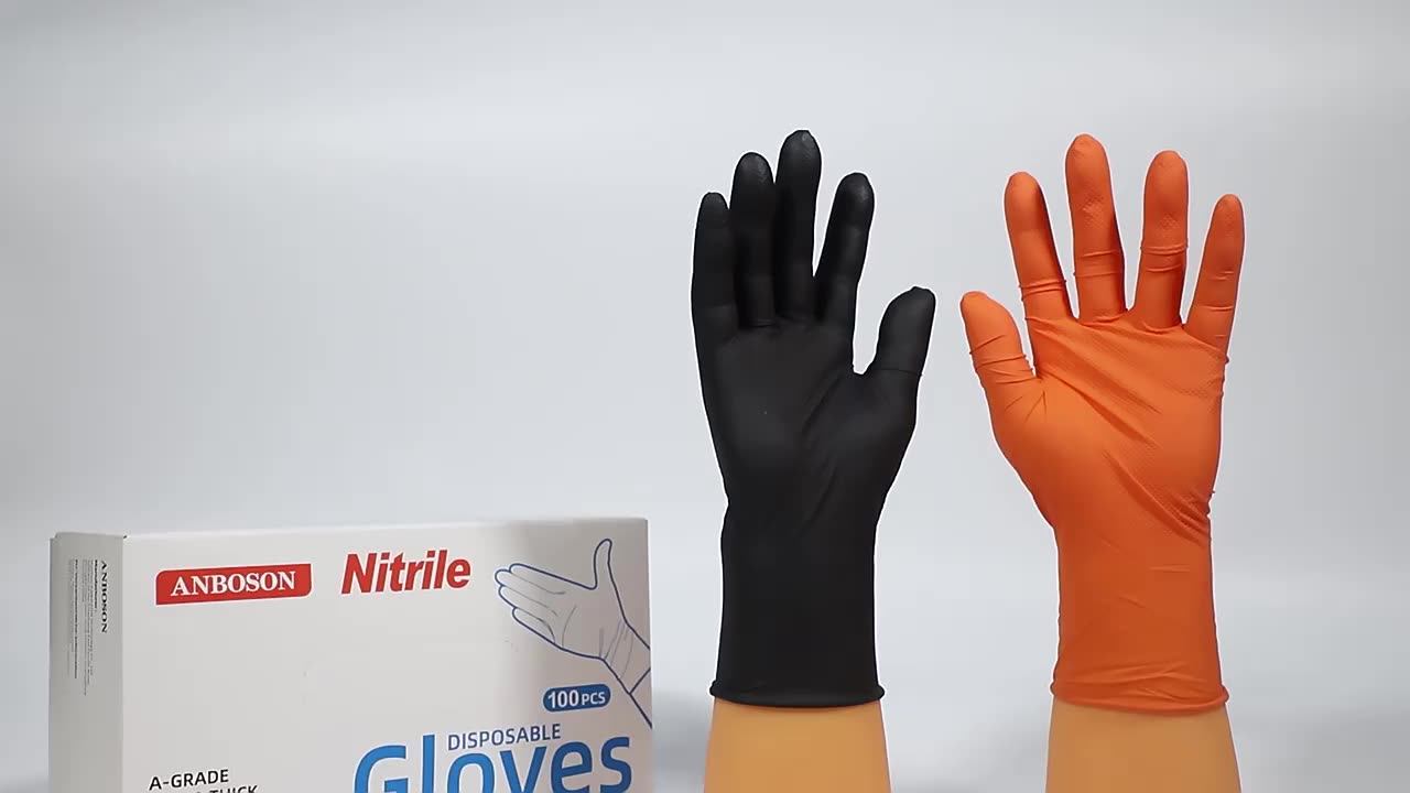 8mil 9mil Black Nitrile Heavy Duty Mechanic Safe Work Touchntuff Latex