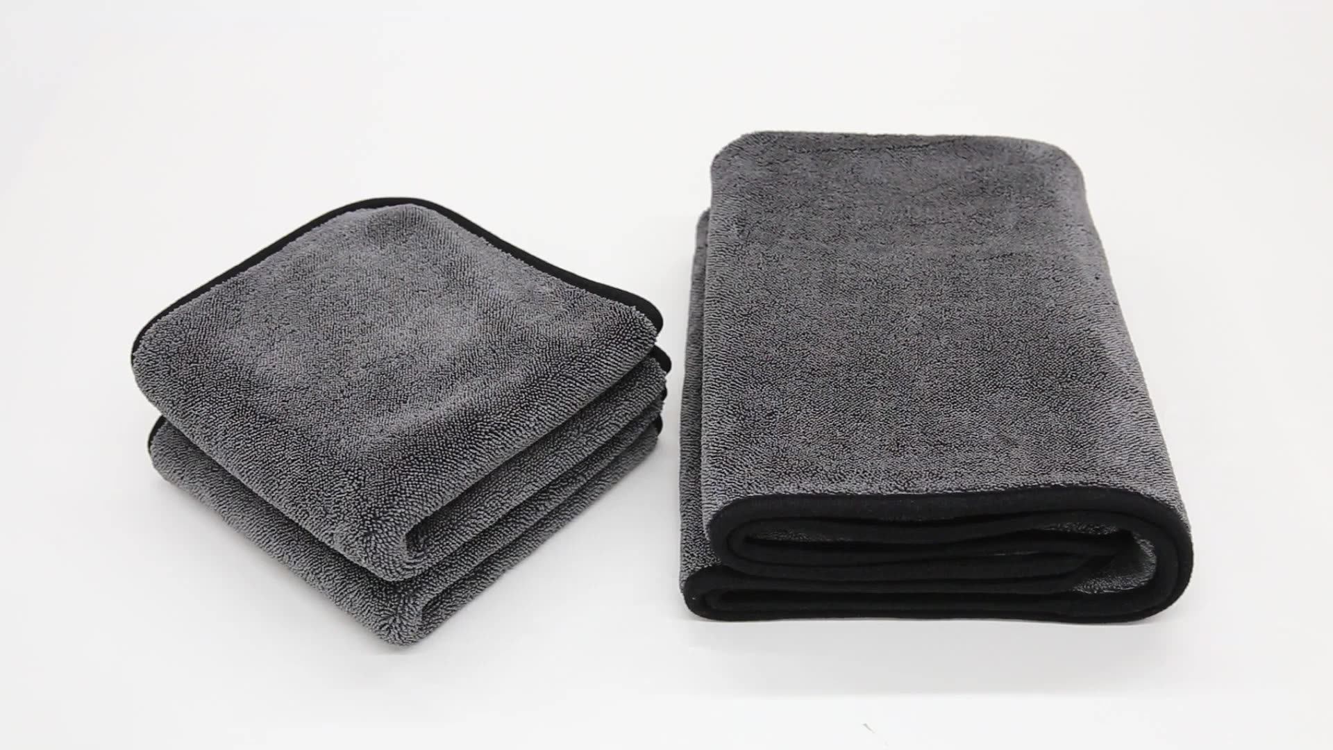 High Quality Car Wash Detailing Quick Drying Edgeless Plush Microfiber