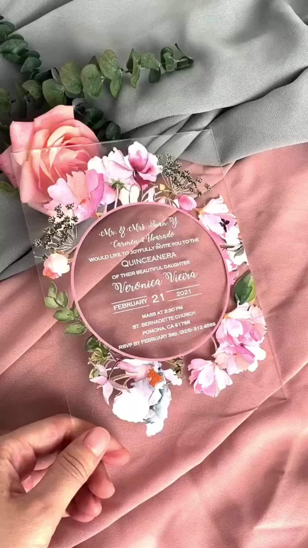 Clear Acrylic Wedding Number Sign With Stand Holder For Custom Cards