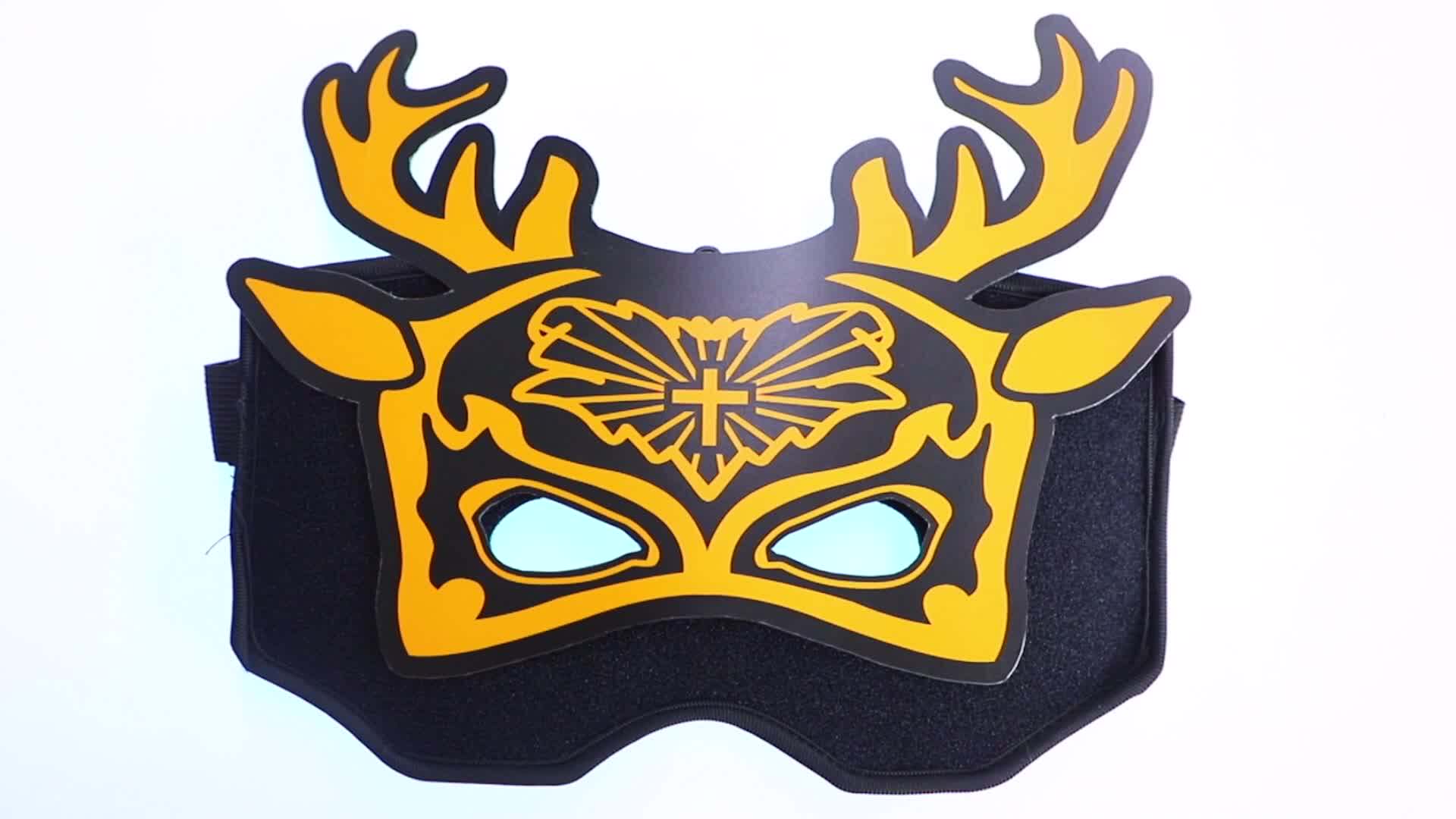 Amazon Hot Sale Black El Sound Activated Mask Led Party Mask For