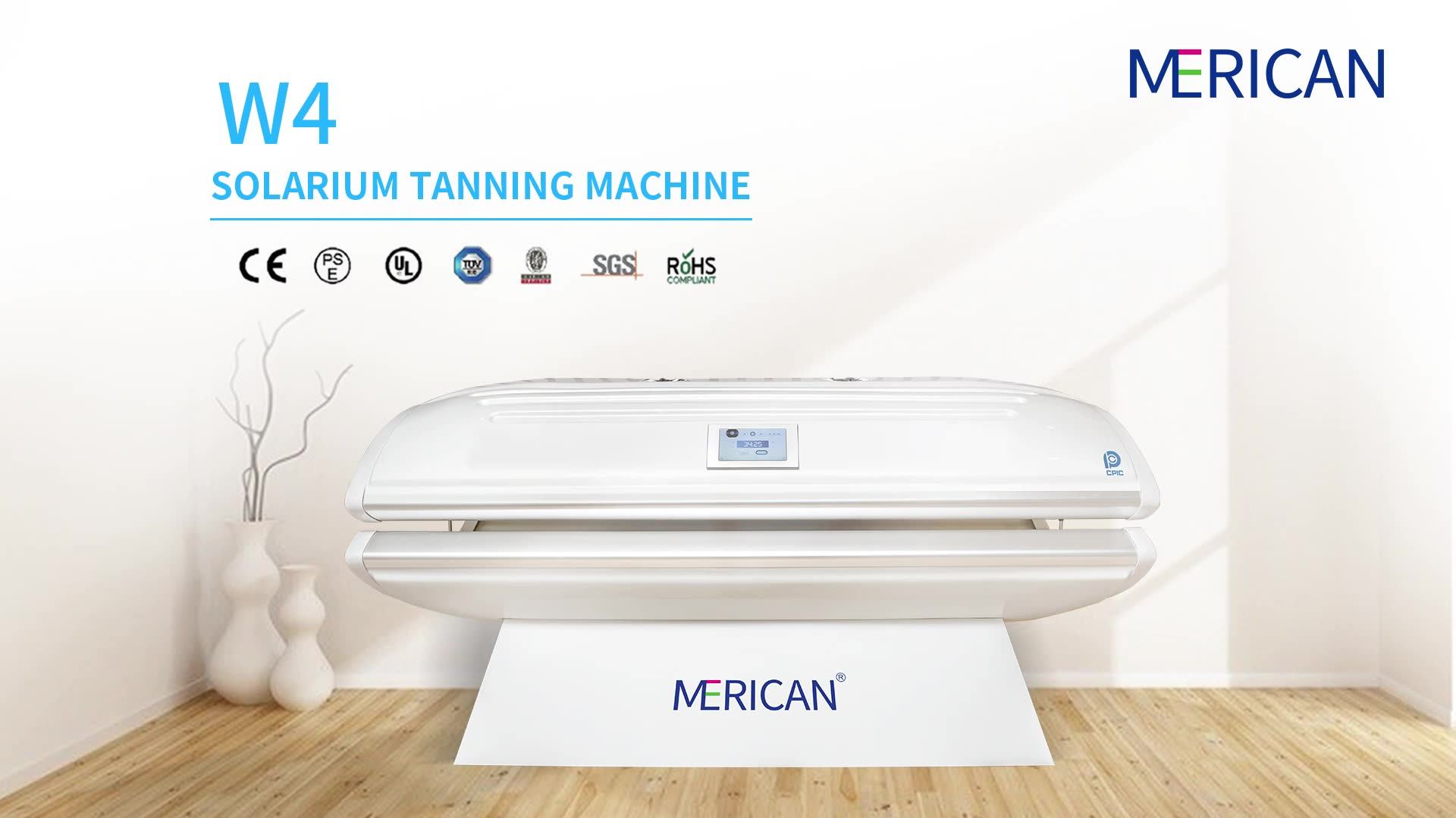 Uv Light Solarium Bed W4 400nm Wavelength Indoor Tanning Bed With
