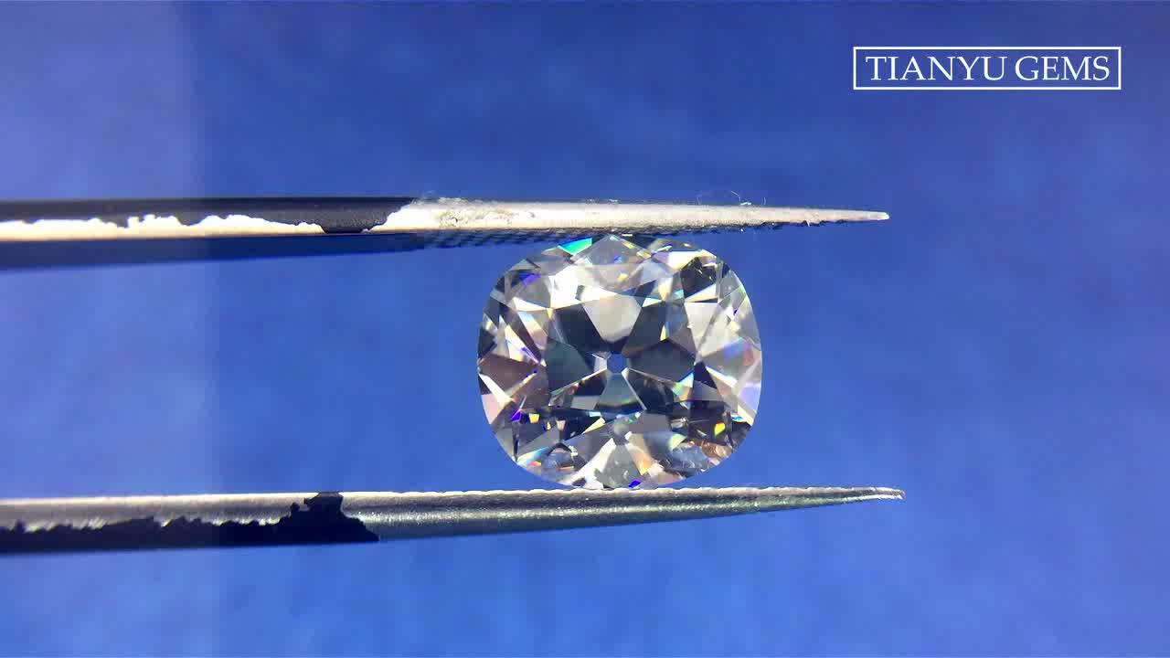 Tianyu Gems Gh Vvs Color Grade Moissanite Oec Cut Cushion Shape 6*8mm