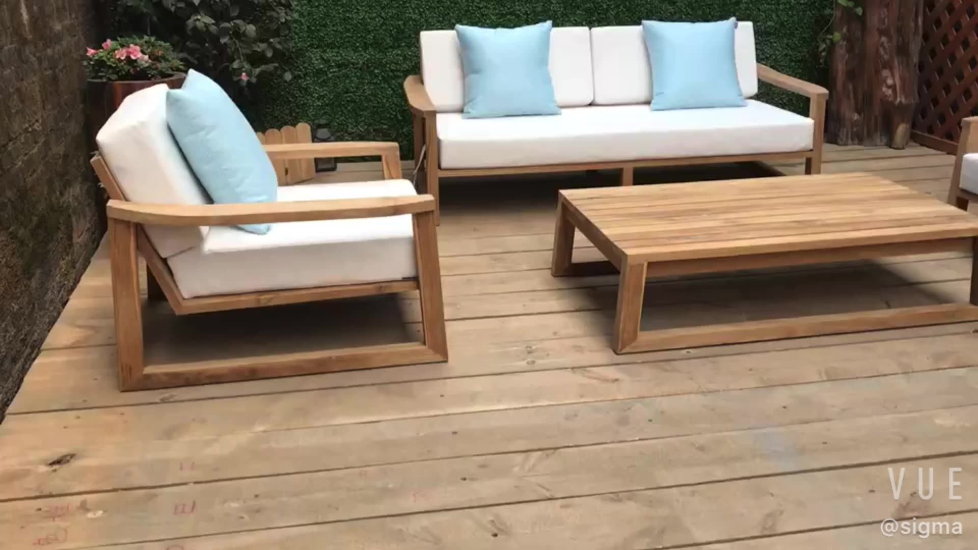 New Arrival Outdoor Wooden Patio Garden Chaise Lounge Furniture