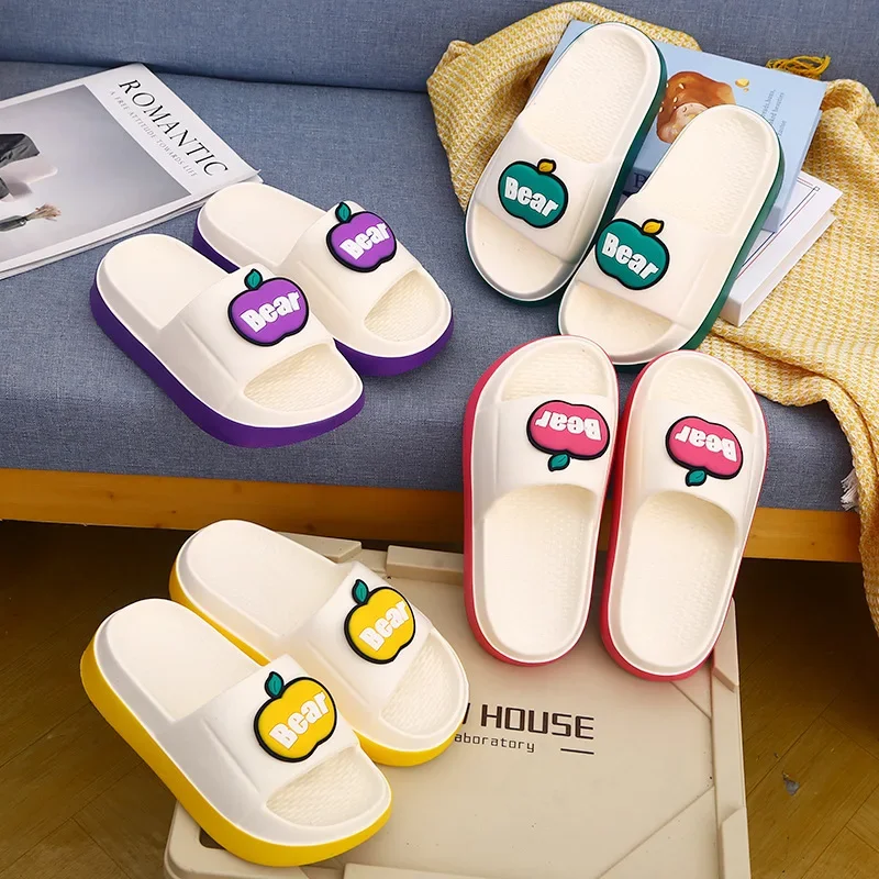 Summer ultra-soft cute women's slippers platform for bathroom