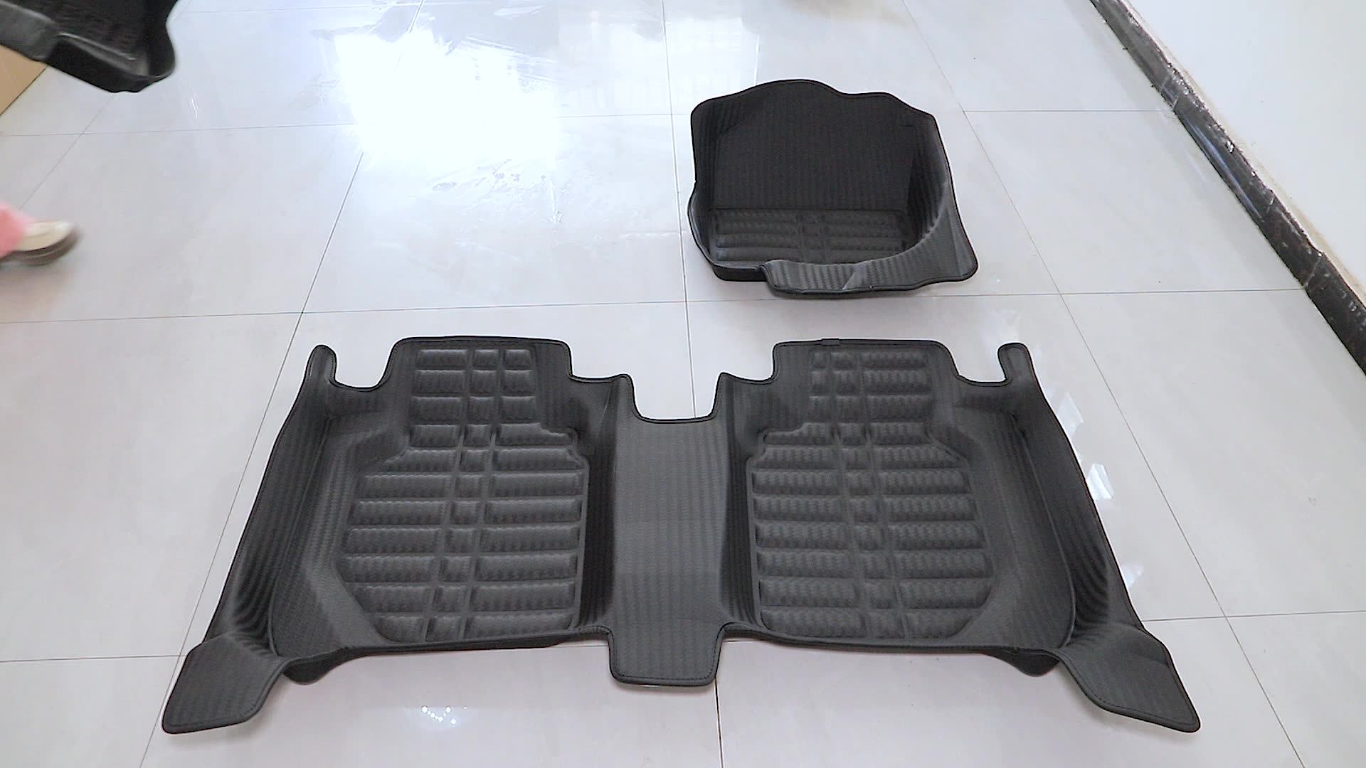 Non Skid 6d Car Mat Leather 5d Luxury Double Layer Car Floor Mats For