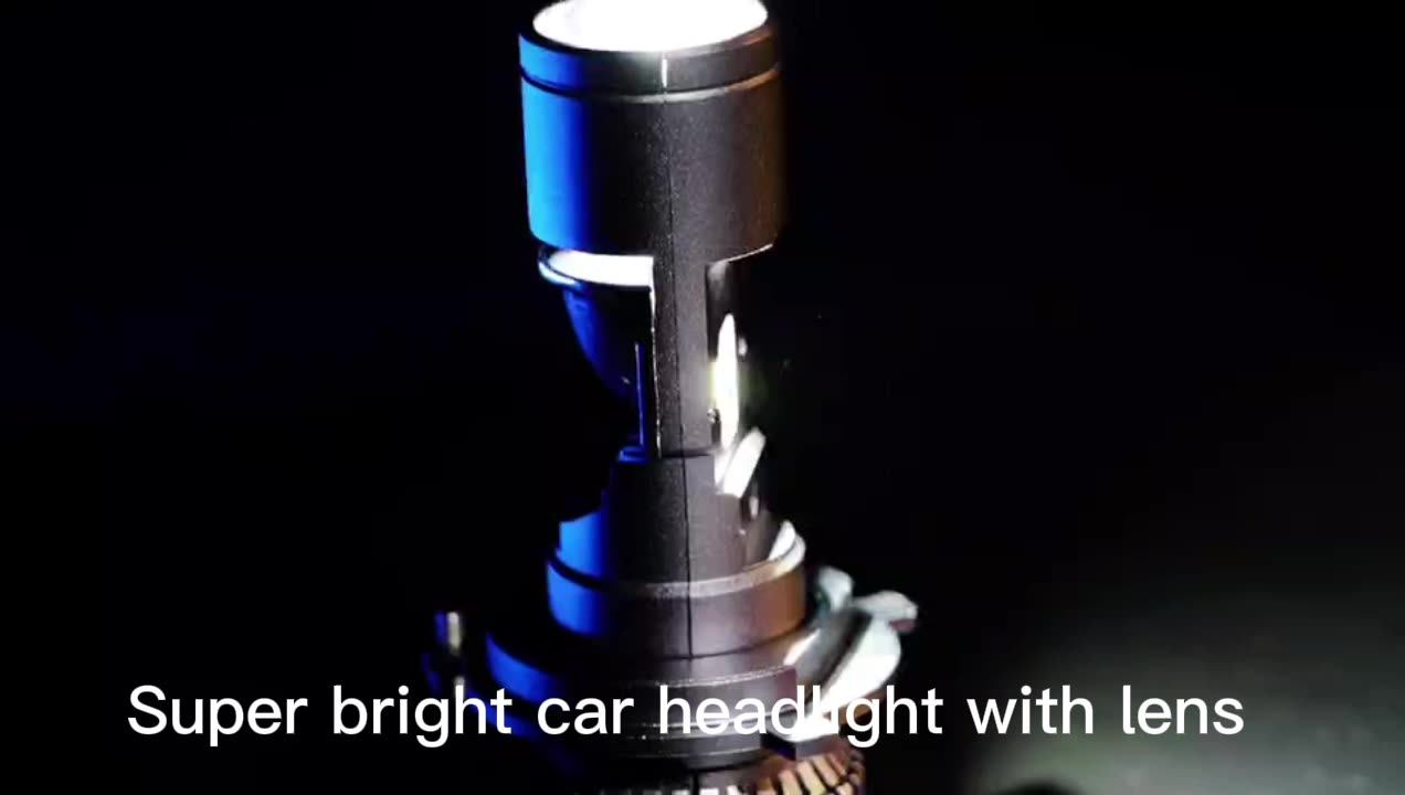Auto Lighting System 80w 22000lm Projector Lens Led Headlights Bulb H4 Lens Led Headlight Led