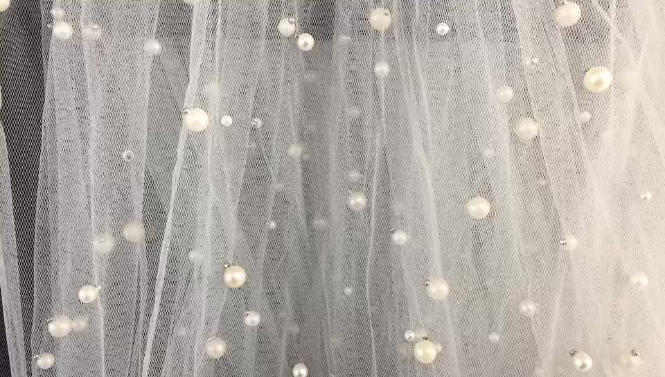 tulle with beads