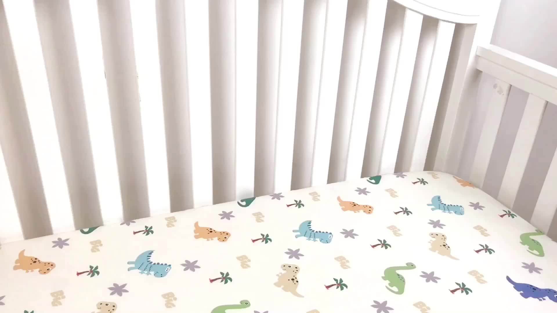 Cartoon Dinosaur Theme Printed Sheet Sets Cotton Bamboo Baby Fitted Bamboo Crib Sheet Buy