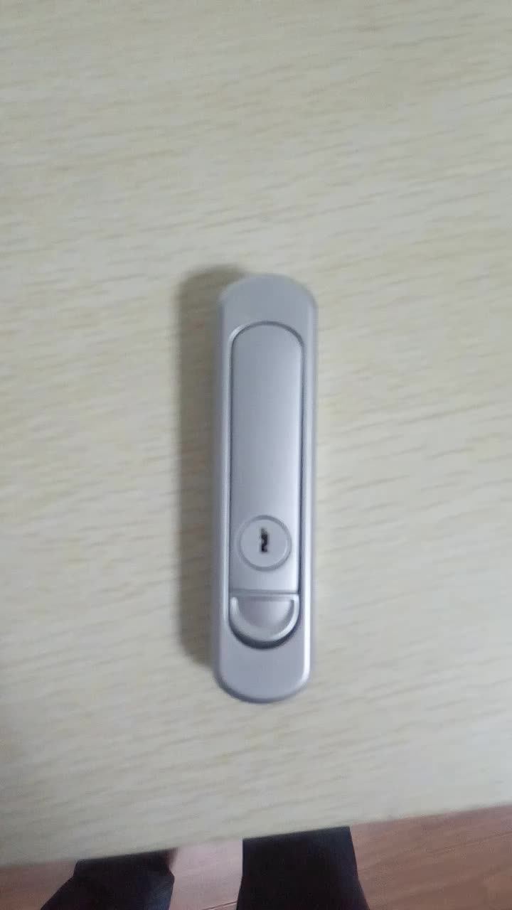 Zinc Alloy Industrial Flat Door Handles Panel Lock,Matt Chrome Plated