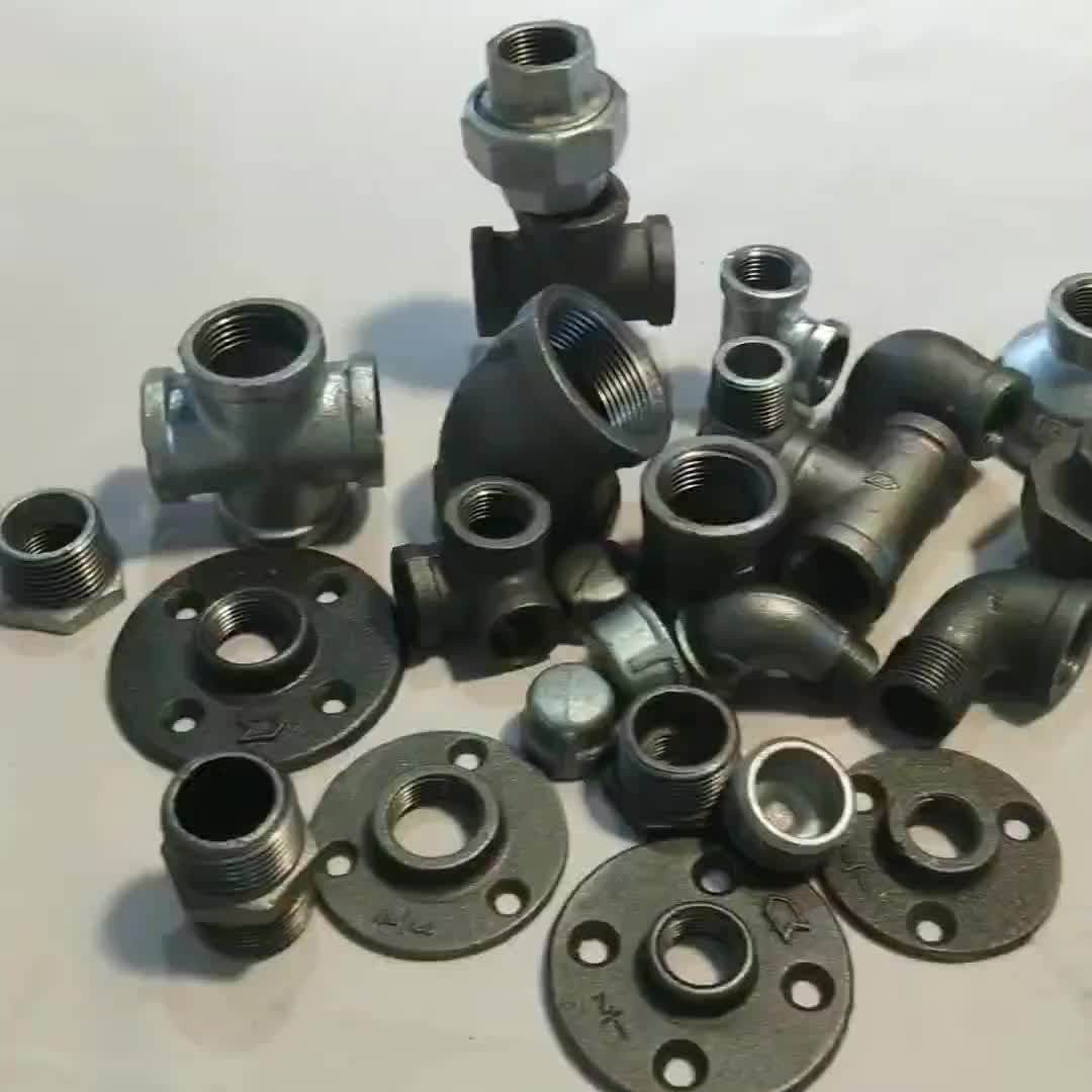 Hot Galvanize Fittings Gi Socket 1/2" Malleable Cross Equal Sockets 90