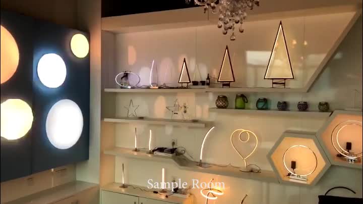 Medium Size Circle Ring Aluminum Table Lamp With Rgb Color - Buy