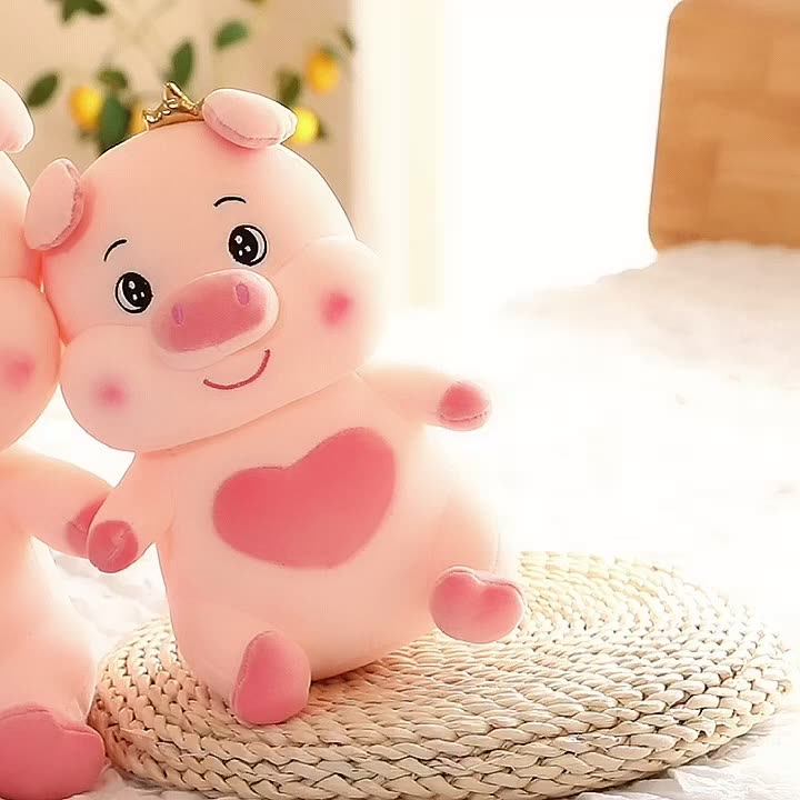 Down Cotton Mother's Day Cute Kids Angel Pink Pig Doll