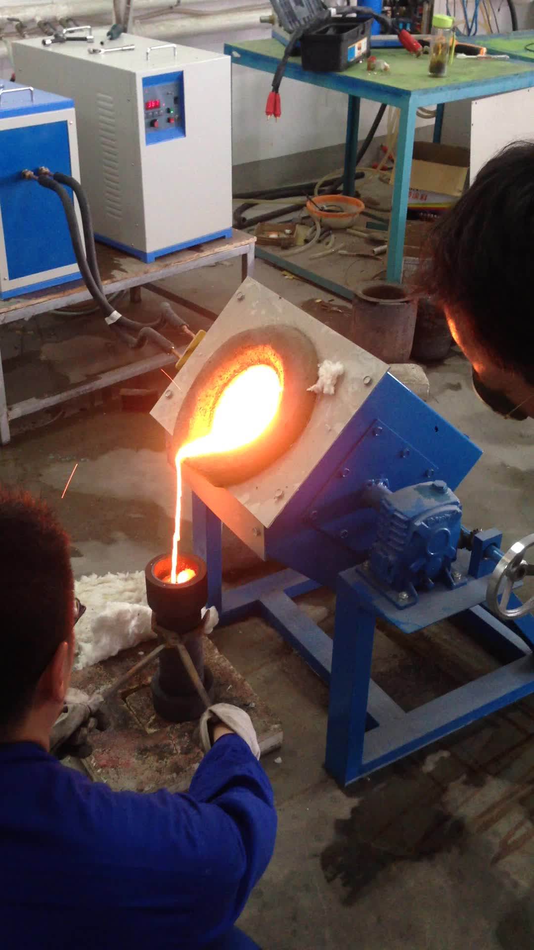 Rapidly Melting Oven Small Metal Melt Furnace 50kg Induction Melting