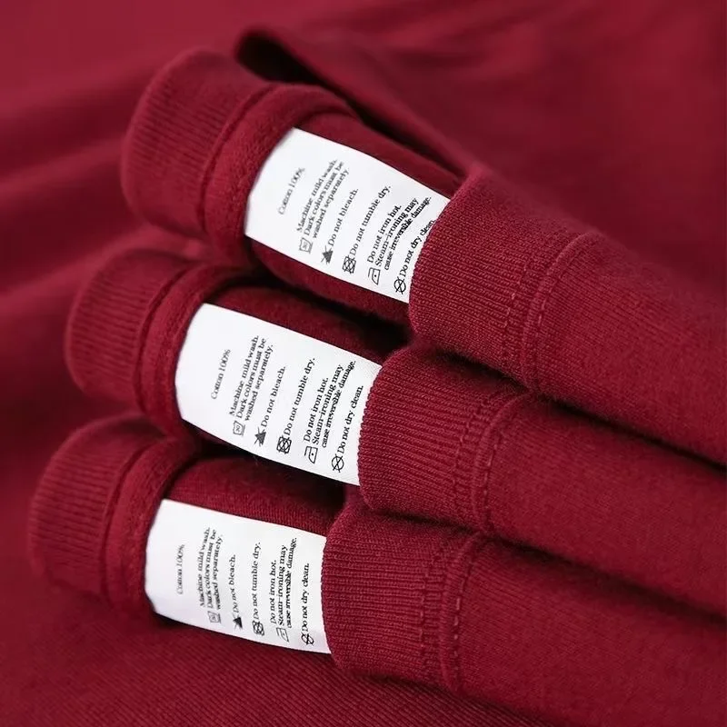 260g Heavyweight Pure Cotton Women's Loose Plus Size White Base Shirt Versatile Top Pure White Short-Sleeve T-Shirt