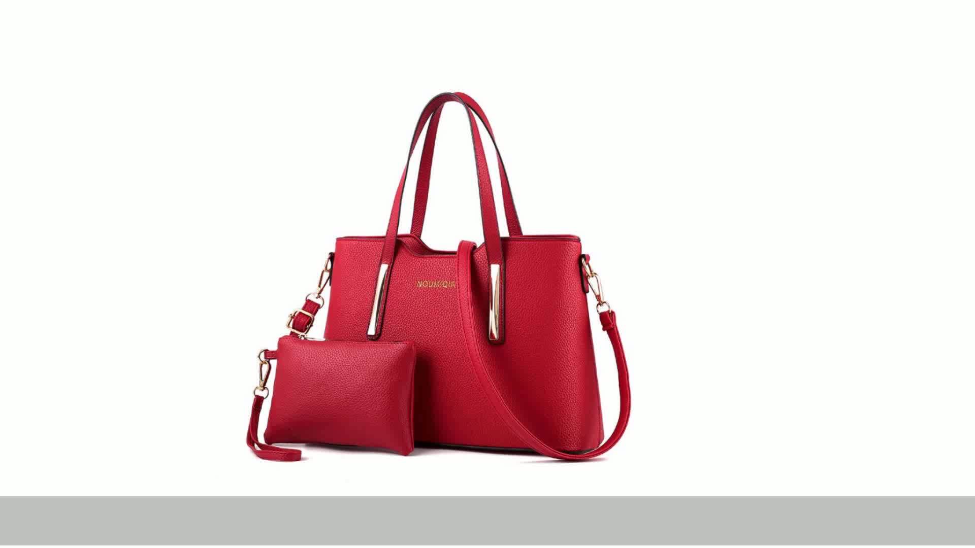 Highcapacity Tote Genuine Leather Handbag Set Ladies Bags Handbag Set