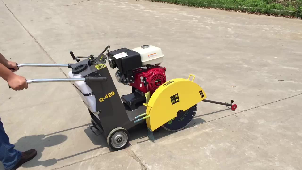 1400w Concrete Cutter Saw,Concrete Wet Saw Cutter,Surrounding Front Handle,Hand Pulled Spring Start,Cutting Cement Blocks, Stones, Asphalt Pavement